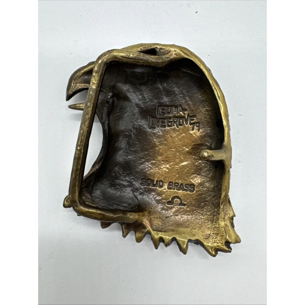 Leoma Lovegrove 1979 Solid Brass Eagle‎ Vintage Belt Buckle